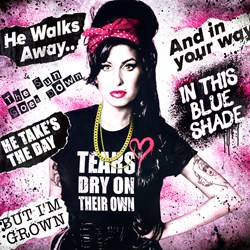 Tears Dry On Their Own by Mr. Sly - Original Glazed Mixed Media on Board sized 32x32 inches. Available from Whitewall Galleries